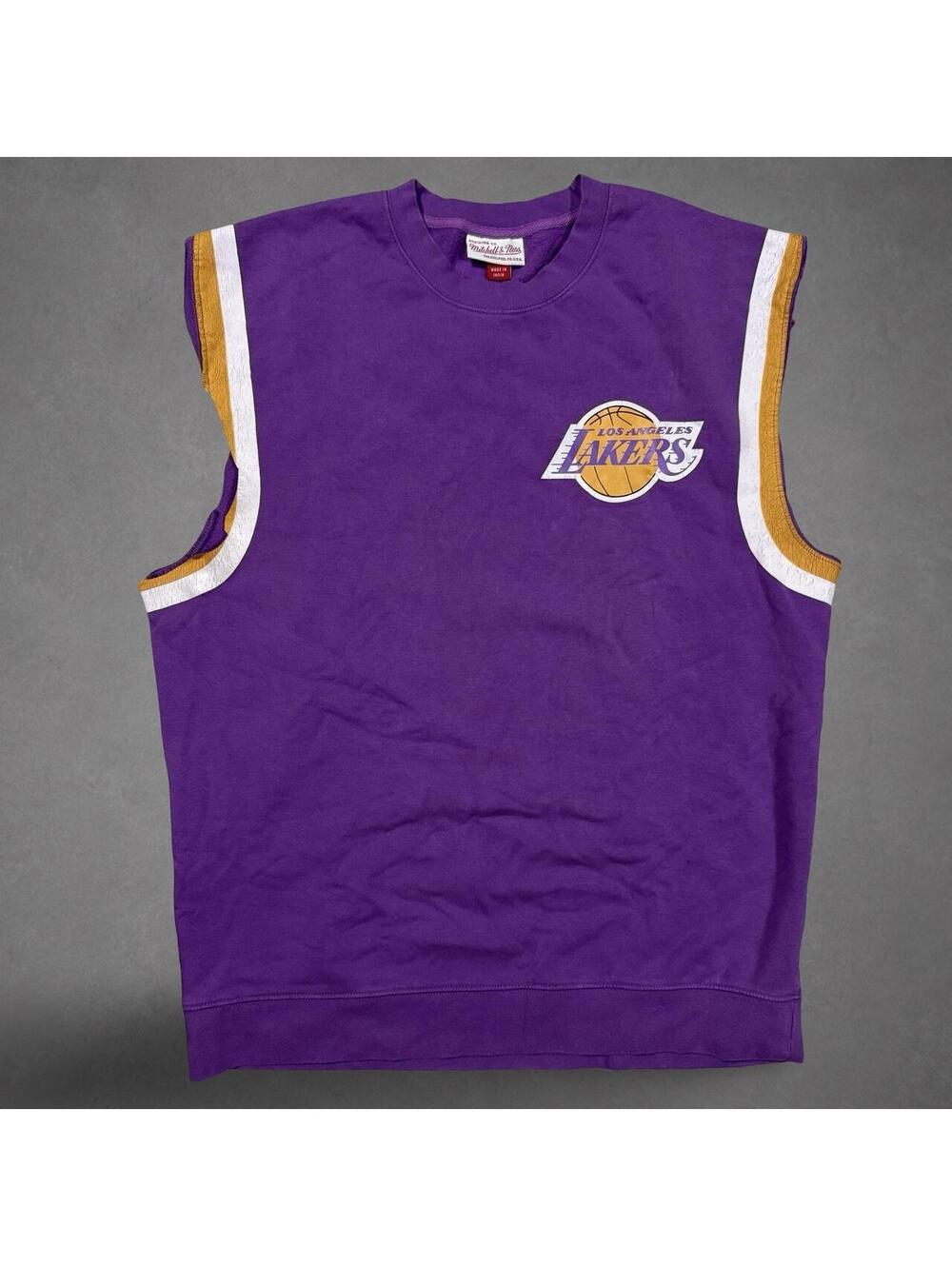Mitchell & Ness Los Angeles Lakers Hardwood Classics Sleeveless Sweatshirt XL